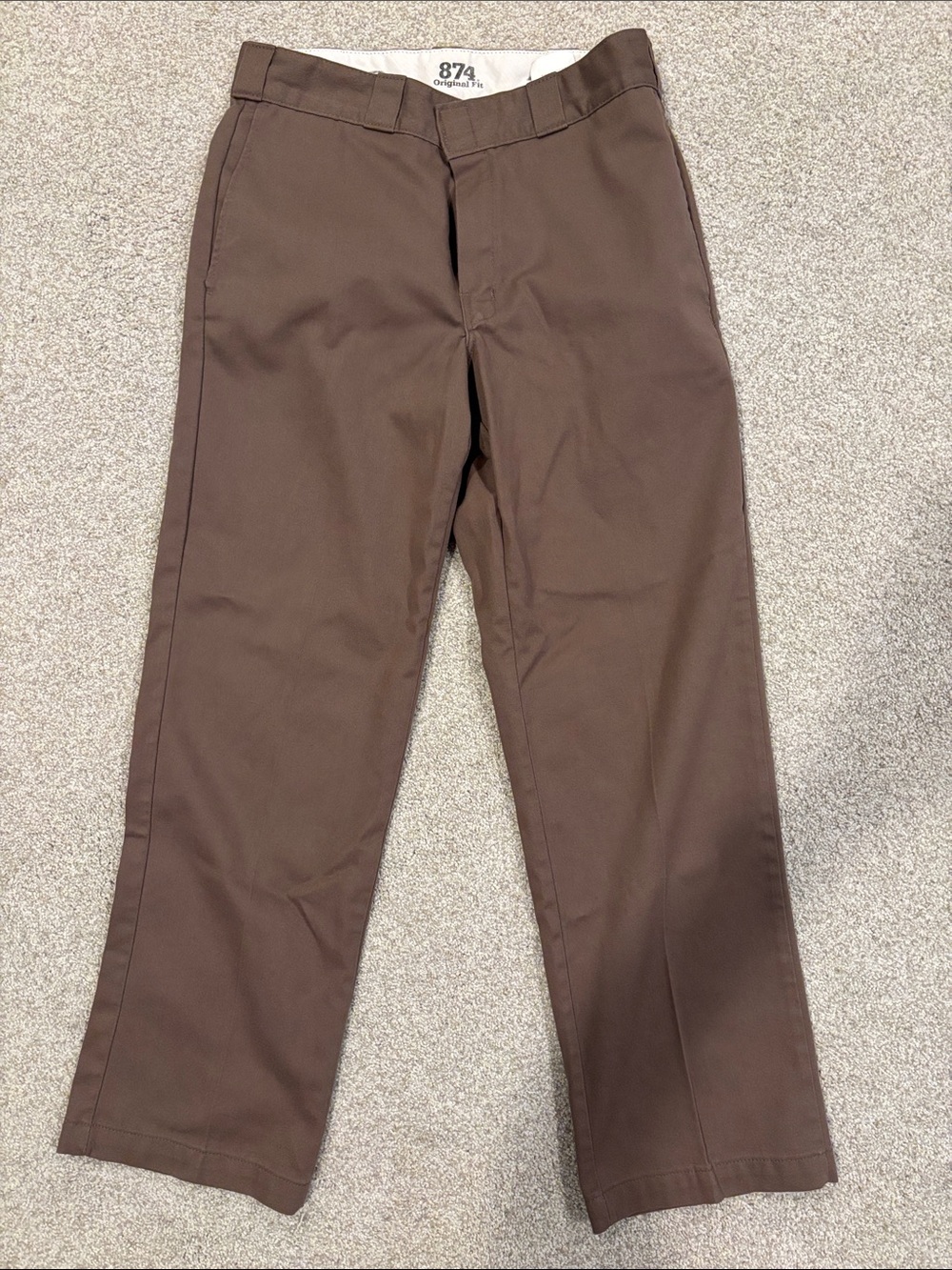 Dickies 874 Original Fit Men’s Brown Work Pants - Size 33x30